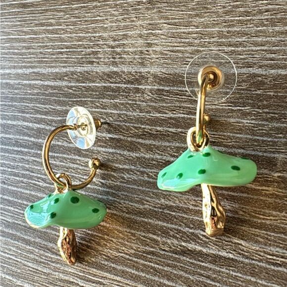 Bohemian mushroom earrings A497 - Picture 3 of 4